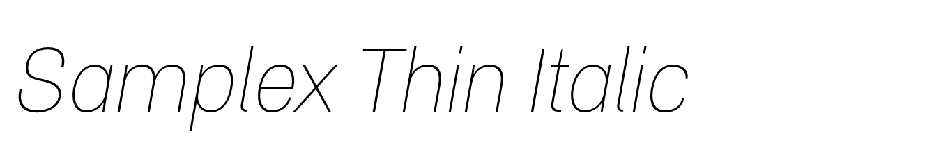 Samplex Thin Italic